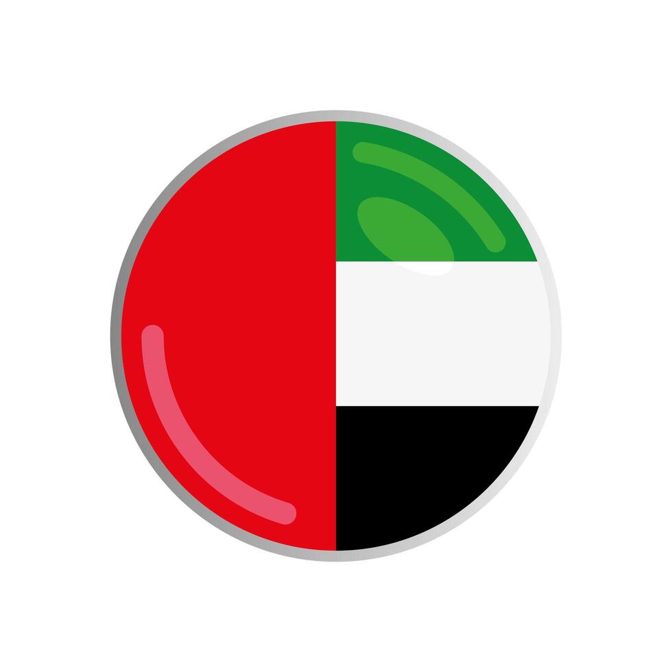 uae flagga i knappen vektor