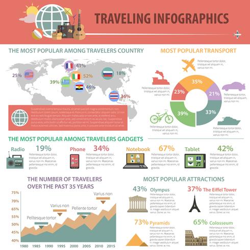 Sommar Infographics Set vektor