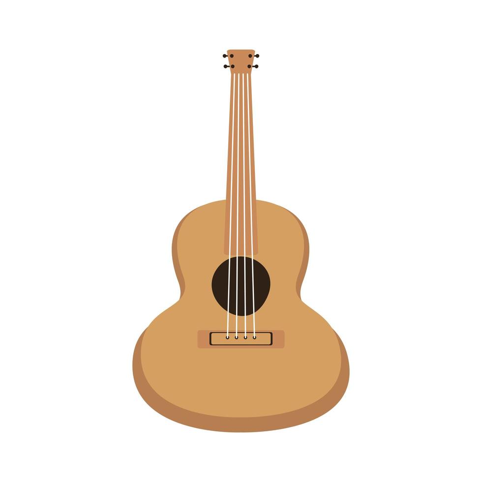 gitarr musikinstrument isolerad ikon vektor