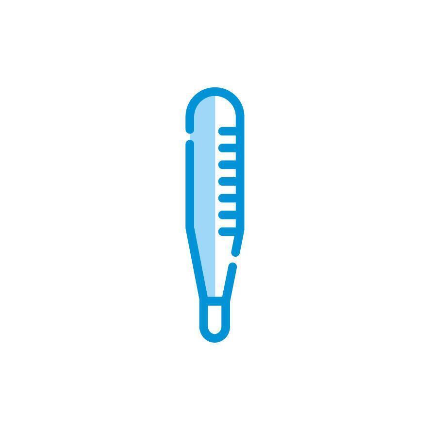 isoliertes medizinisches Thermometer-Symbol-Vektor-Design vektor