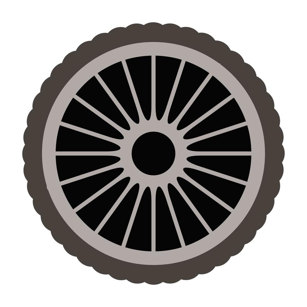 däckhjul bil isolerade ikon vektor