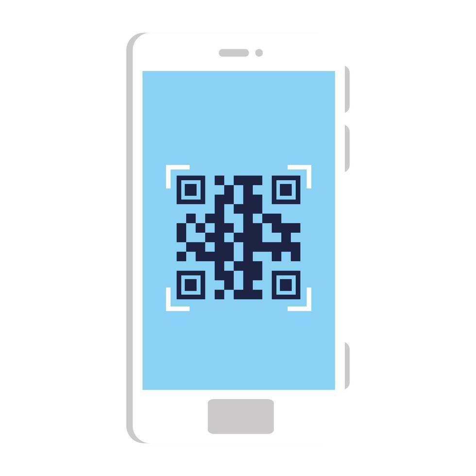 QR-Code im Smartphone-Vektor-Design vektor