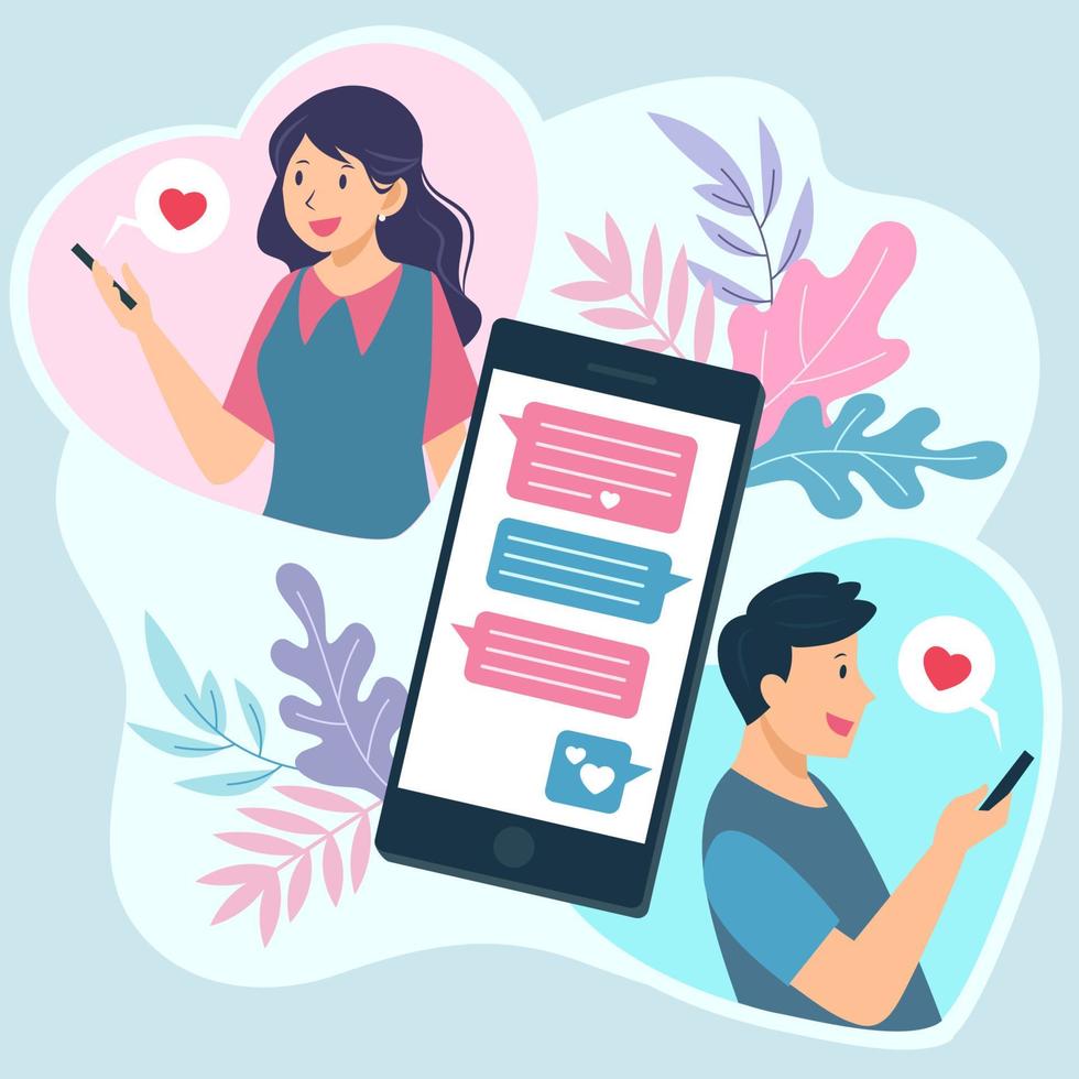 Dating in Online-Apps vektor