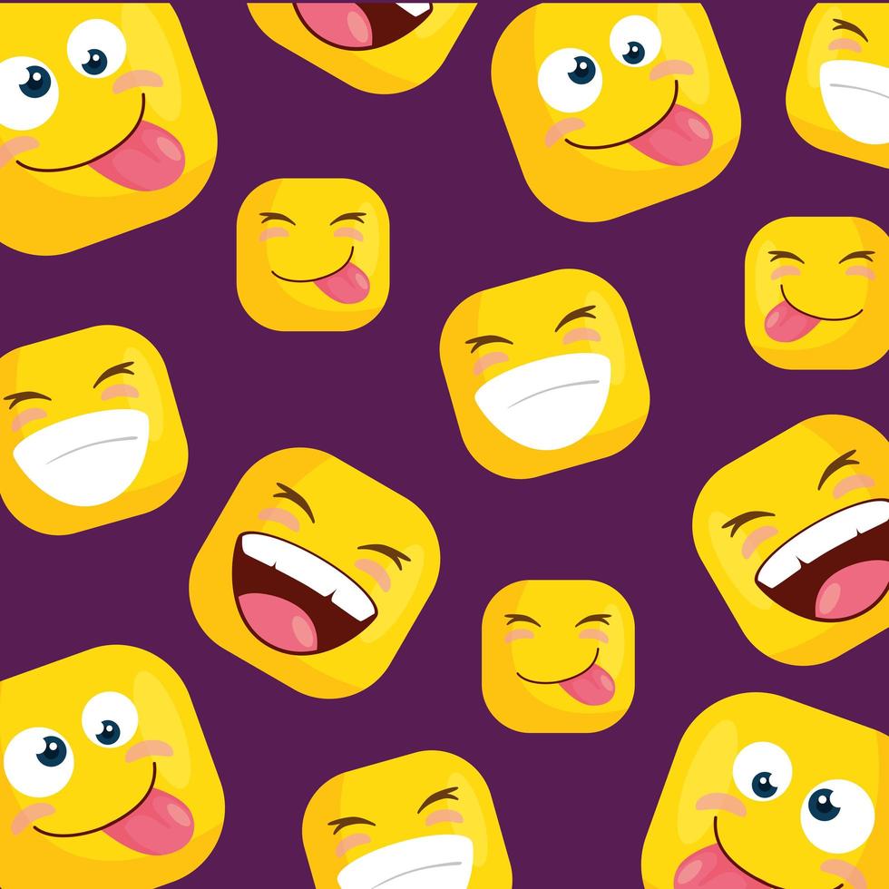 Hintergrund mit lustigen Emoticons-Symbolen vektor