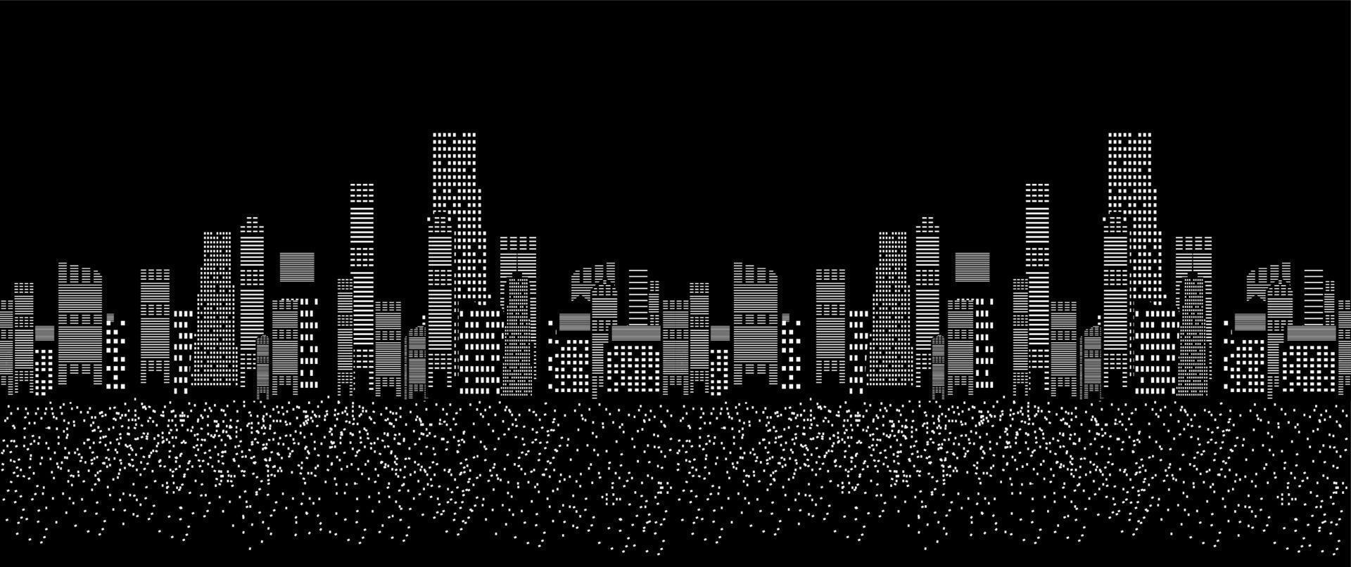 sömlösa mönster vektorillustration av städer siluett. vektor