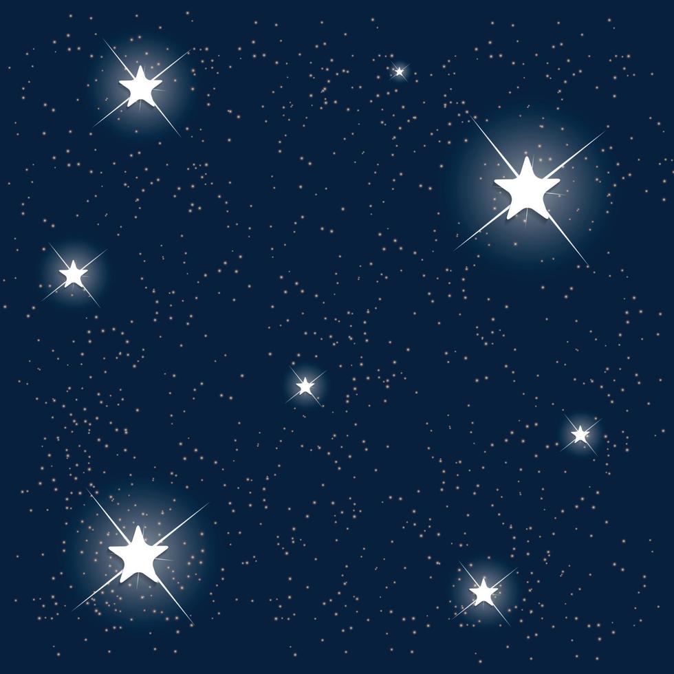 Platz. blauer Sternenhimmel. Vektor-Illustration. vektor