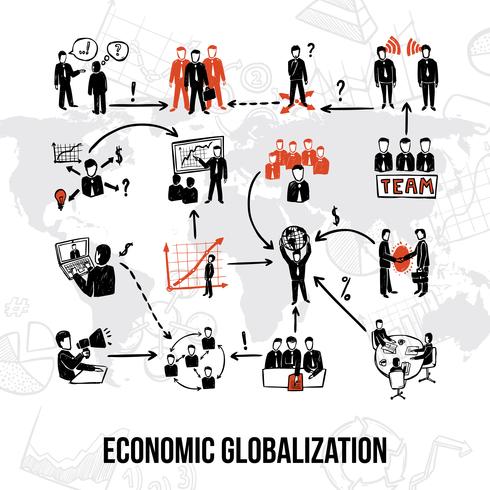 Geschäftsorganisation Infografiken vektor