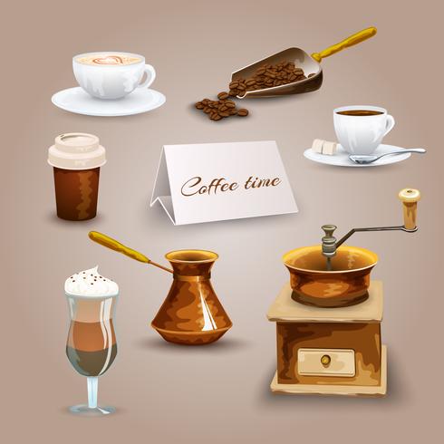 Kaffee Icons Set vektor