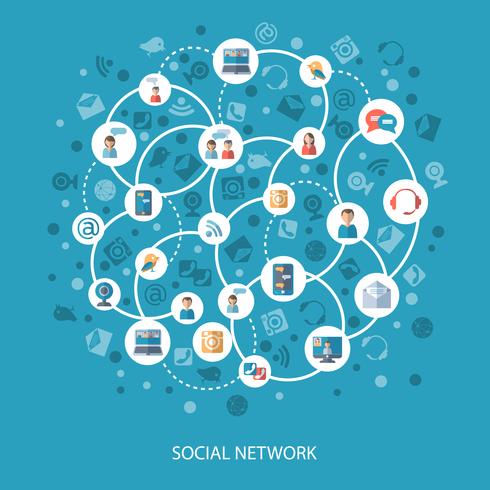 Kommunikationskonzept für soziale Netzwerke vektor