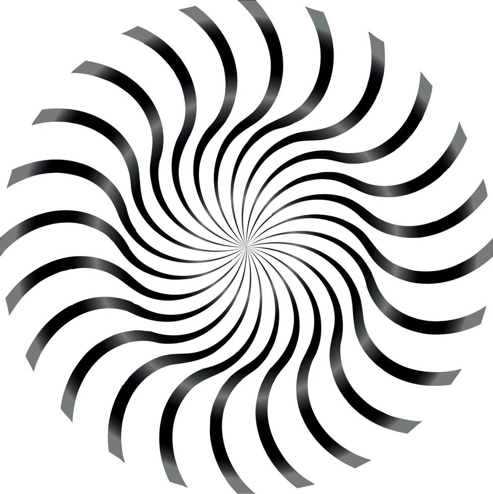 svart och vit abstrakt psykedelisk konstbakgrund. vektor illu