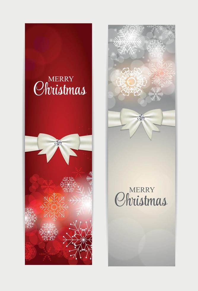 Weihnachtsschneeflocken-Website-Header und Banner-Set-Hintergrund ve vektor