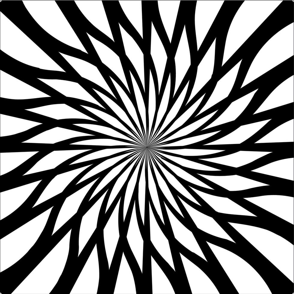 abstrakter psychedelischer Schwarzweiss-Kunsthintergrund. Vektor-Illusion vektor