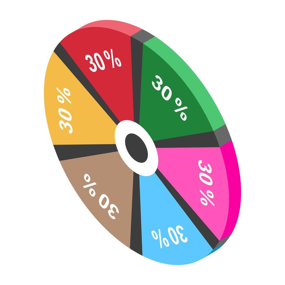 cirkeldiagramkoncept vektor