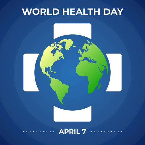 World Health Day Kampanj Logo Icon Design Mall vektor