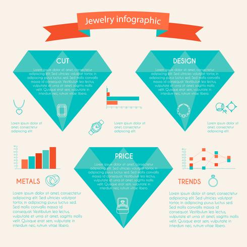 Smycken ikon infographic vektor