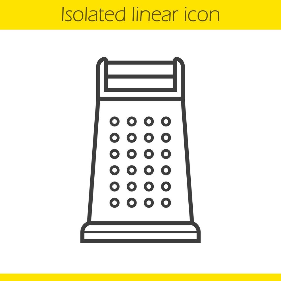 rivjärn linjär ikon. matlagningsinstrument. köksredskap tunn linje illustration. rostfritt rivjärnskontursymbol. vektor isolerade konturritning