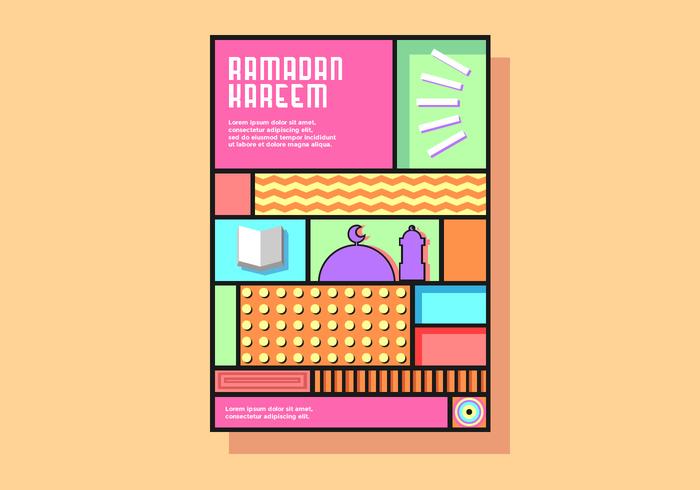 Ramadan Kareem Geometric Poster vektor