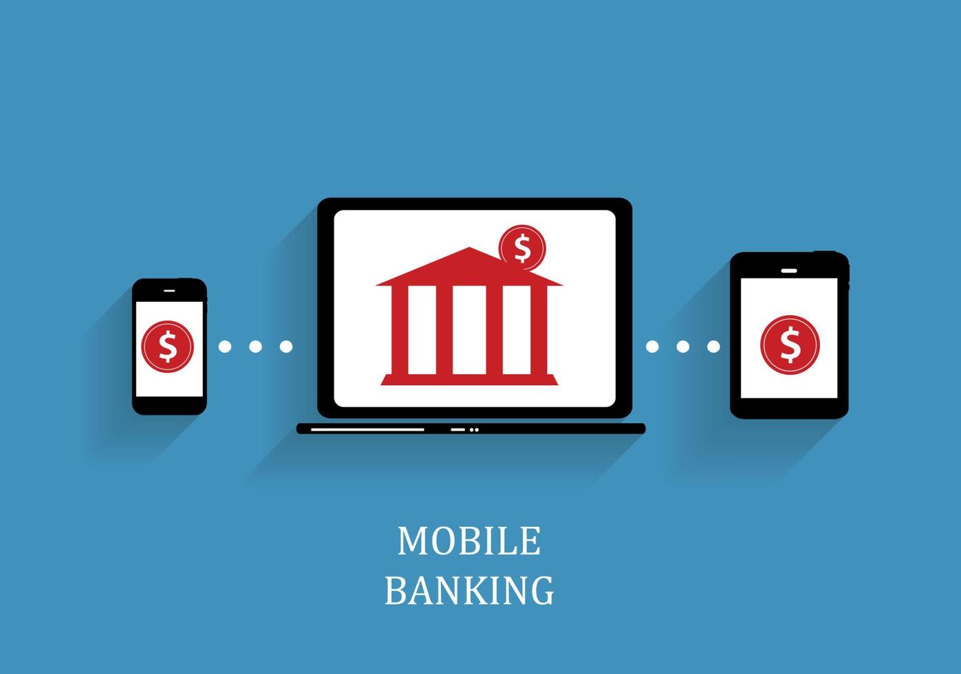 mobil bank koncept vektor illustration