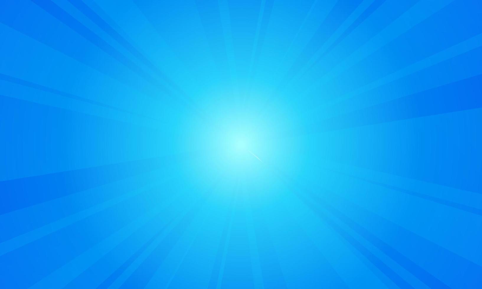 blaue Sonnenstrahlen Grafikdesign Vektor Hintergrund.