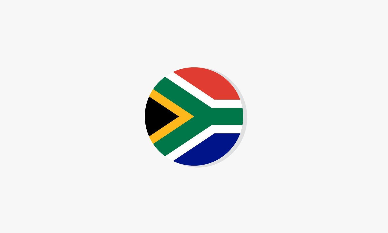 Südafrika Kreis Flagge Grafikdesign Vektor. vektor