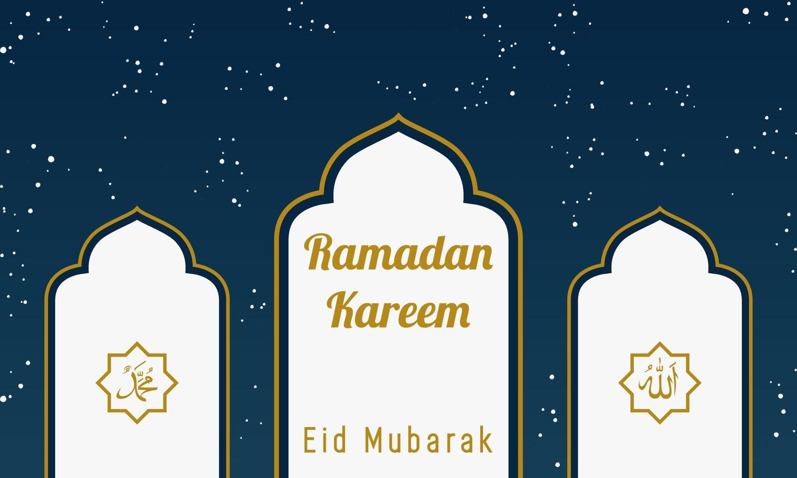 Sternennacht-Konzept. Vorlage Ramadan Kareem-Karte. Vektor-Illustration. vektor