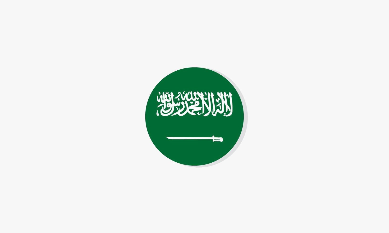 Saudi-Arabien Kreis Flagge Grafikdesign Vektor. vektor