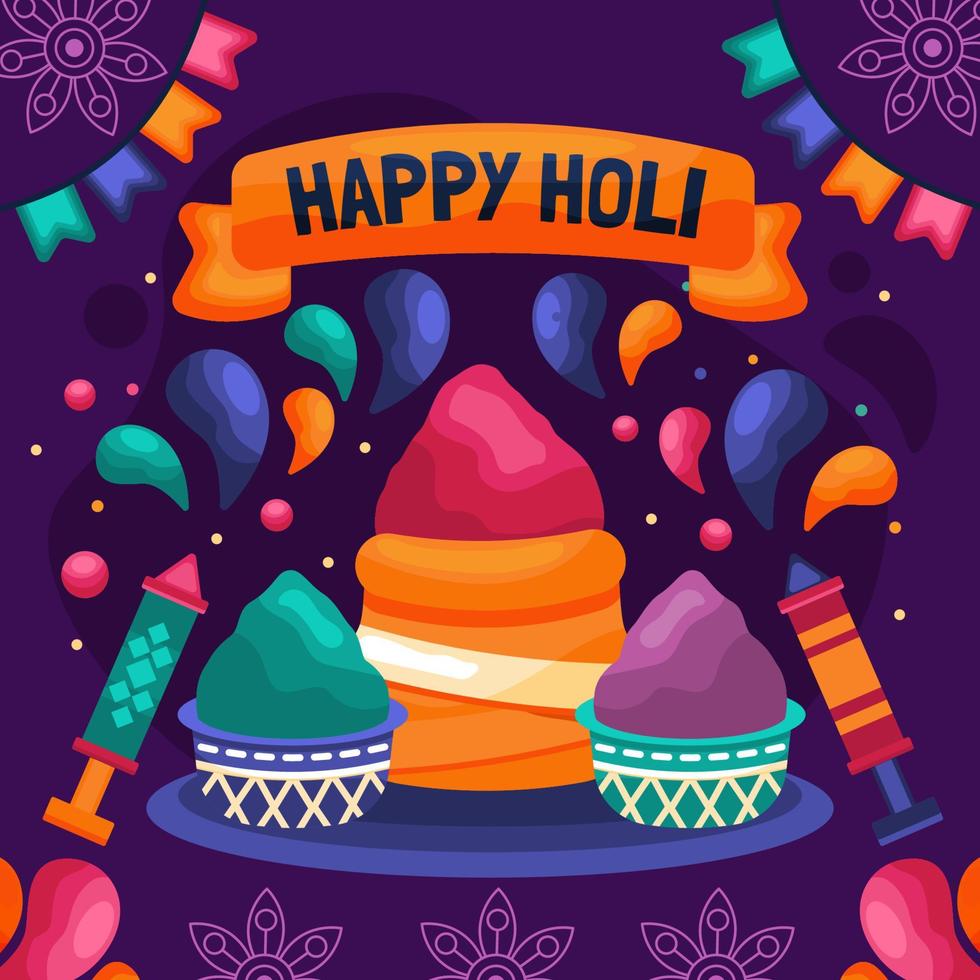 Happy Holi Festival vektor