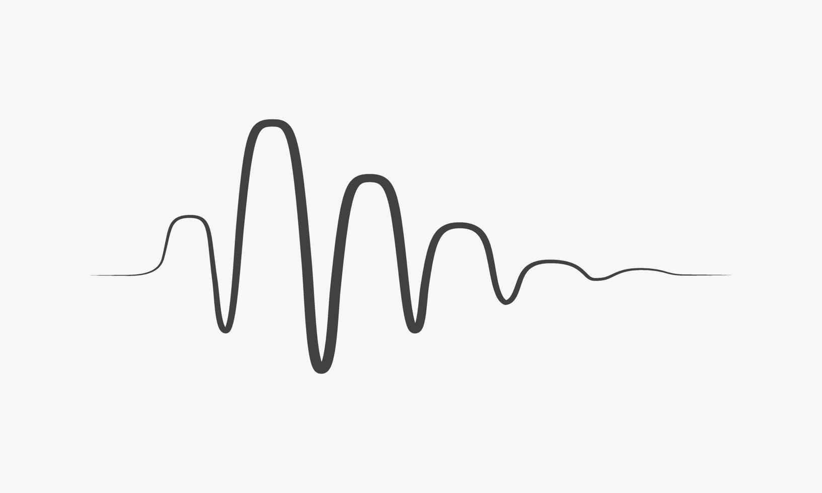abstrakte Wellenvektorillustration auf weißem Hintergrund. kreatives Symbol. vektor