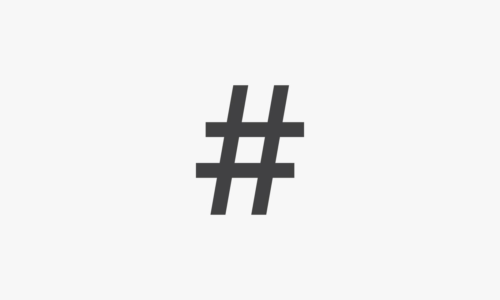 Hashtag-Vektor-Illustration auf weißem Hintergrund. kreatives Symbol. vektor