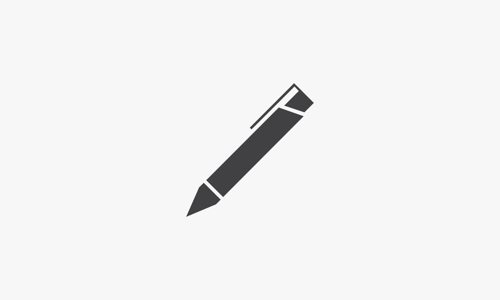 Stiftvektorillustration auf weißem Hintergrund. kreatives Symbol. vektor