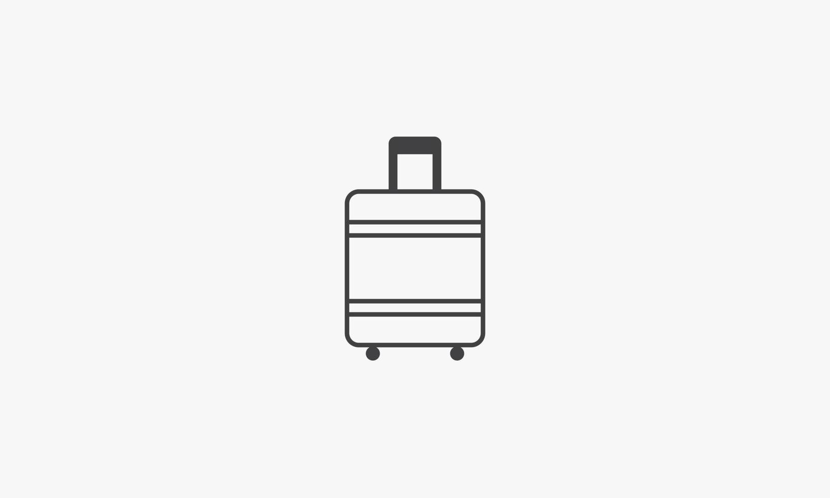linje ikonen resväska isolerad på vit bakgrund. vektor