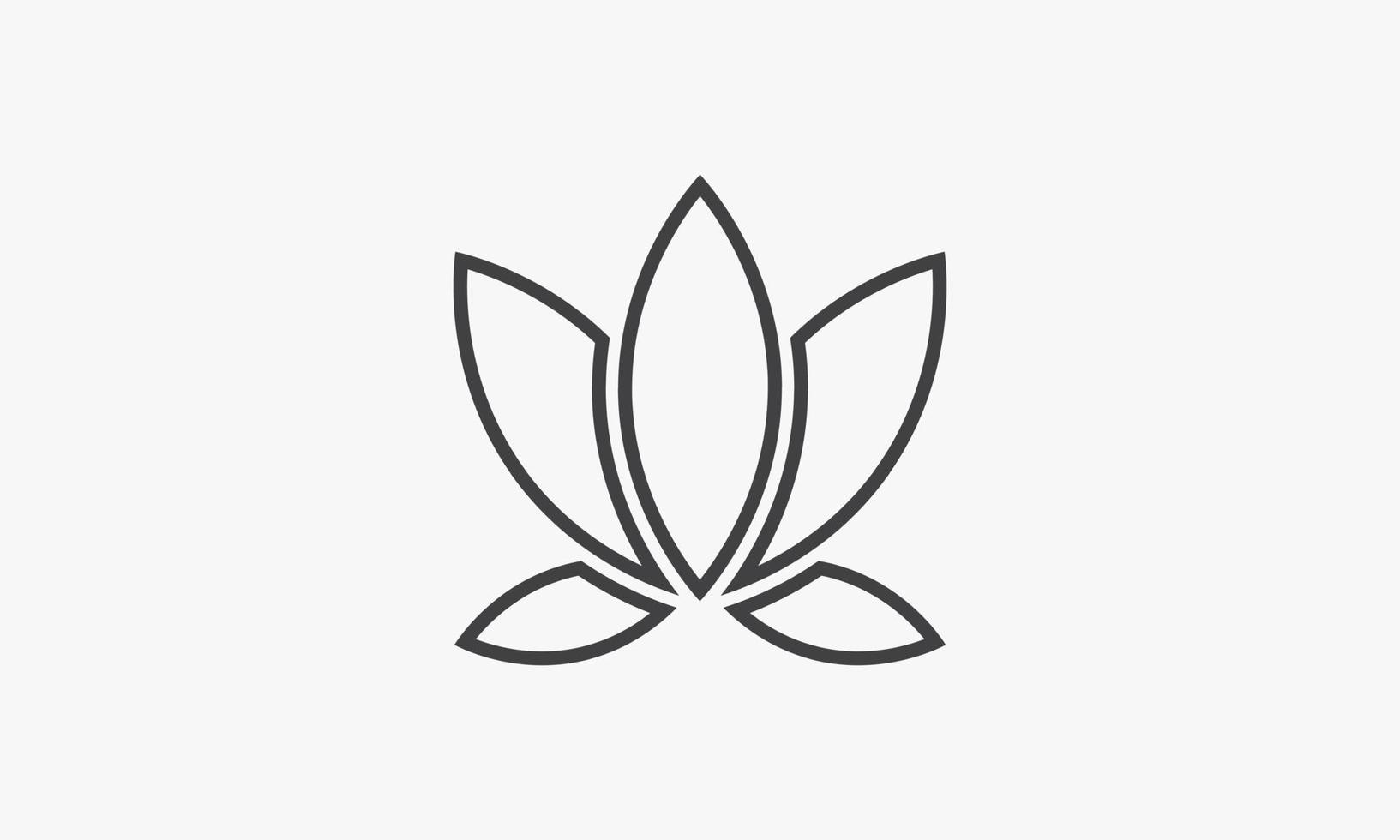 linje ikonen lotus blomma design vektor. vektor