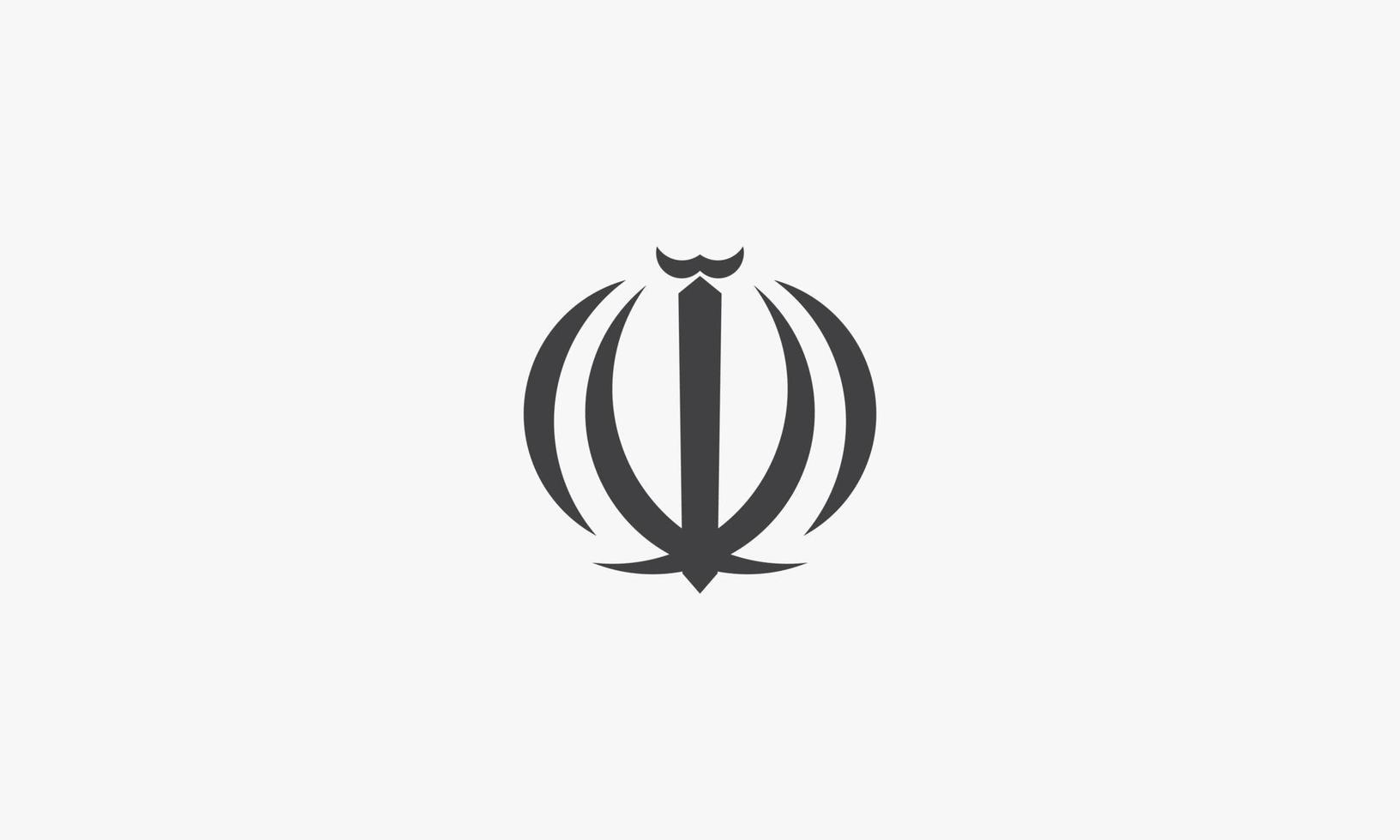 Emblem des Iran. Symbol iranische Vektor-Illustration. isoliert auf weißem Hintergrund. vektor