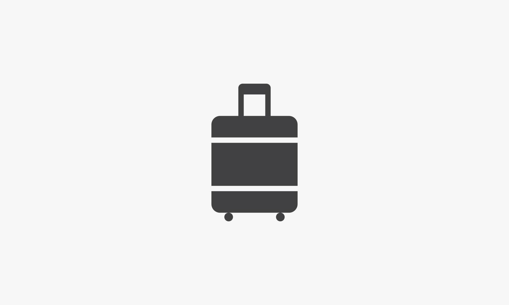 Reisekoffer-Symbol. isoliert auf weißem Hintergrund. vektor