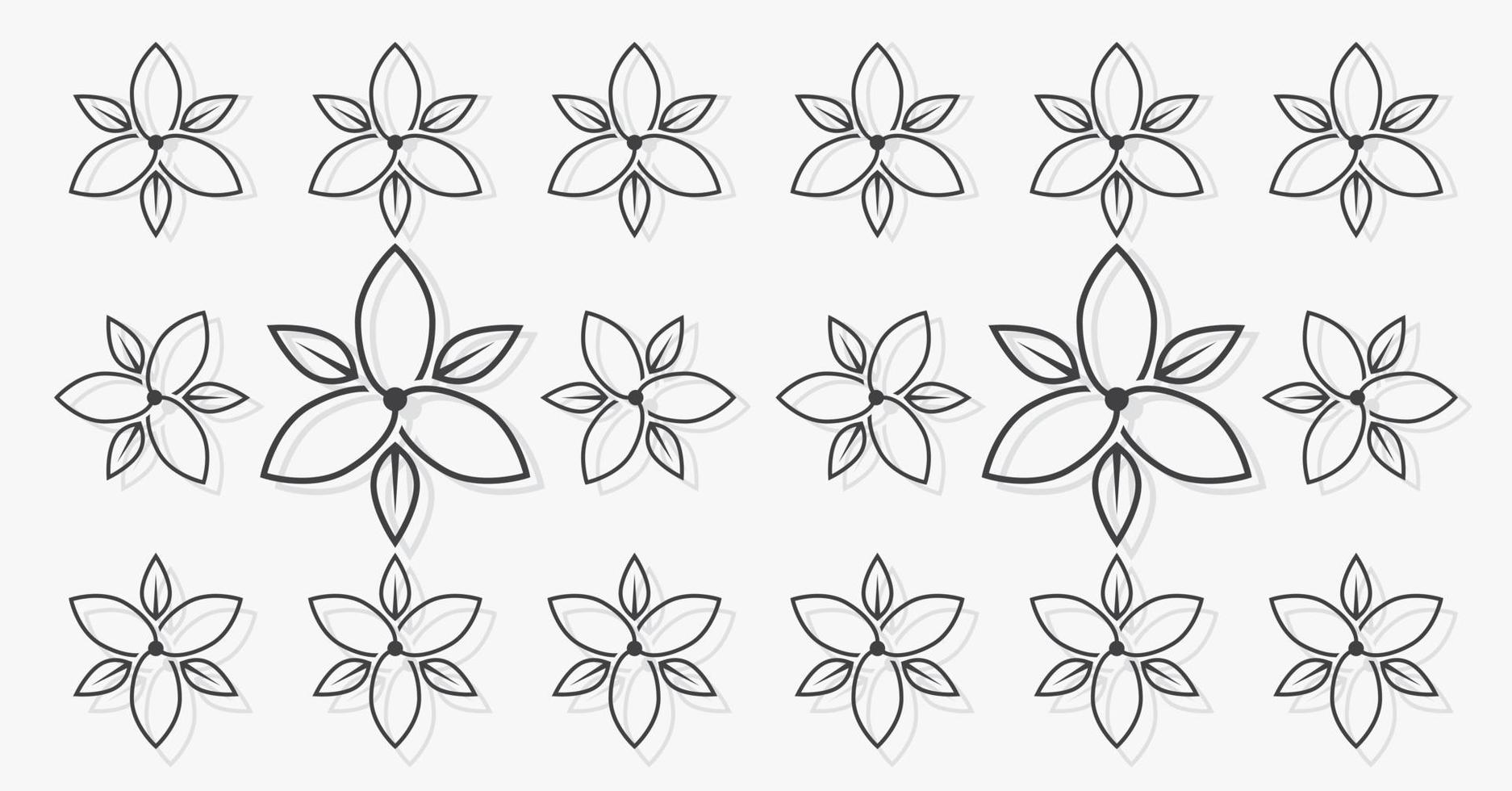 mönster jasmin blomma grafisk design bakgrund. vektor