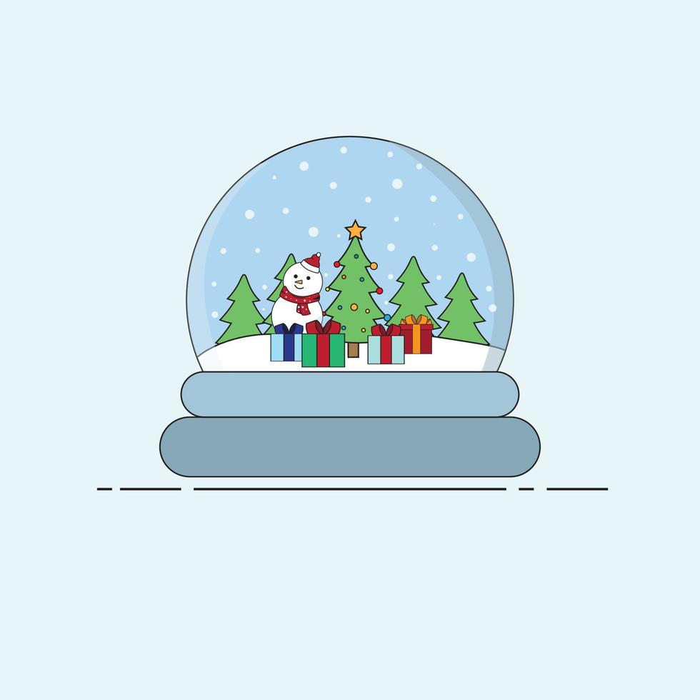 platt illustration av god jul som används för tryck, app, webb, reklam etc vektor