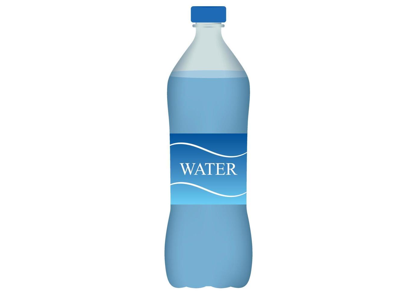 Flasche Wasser Clipart. Flasche Wasser isoliert auf weißem Hintergrund vektor