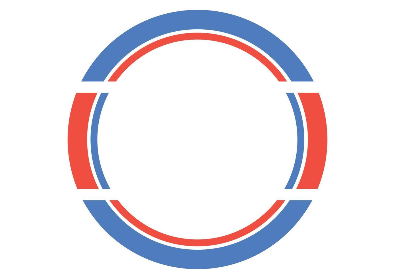 zweifarbige runde logovorlage. blaues und rotes Kreislogo. Logo-Vorlage vektor