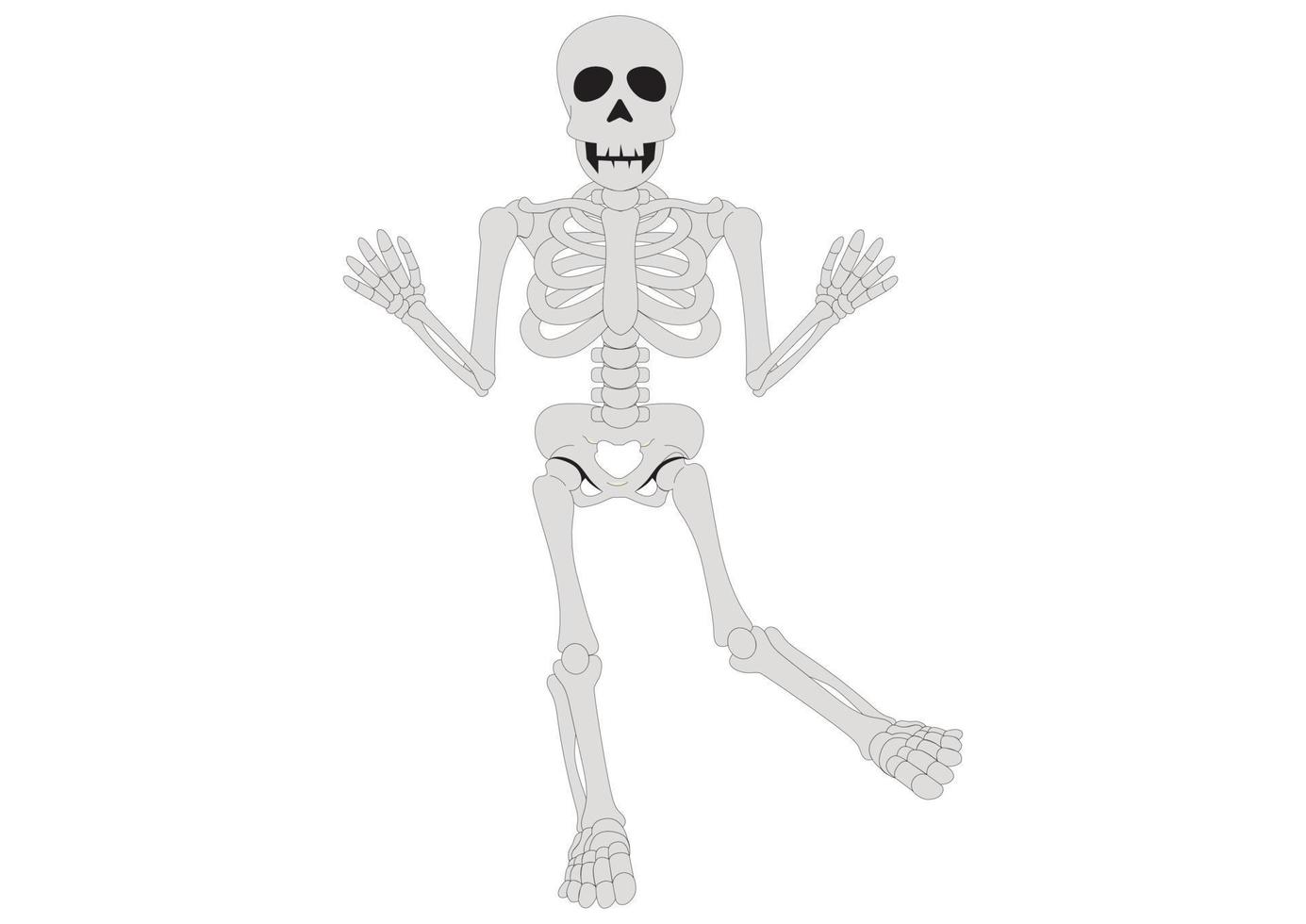 tanzendes Skelett. lustige Cliparts Skelett vektor