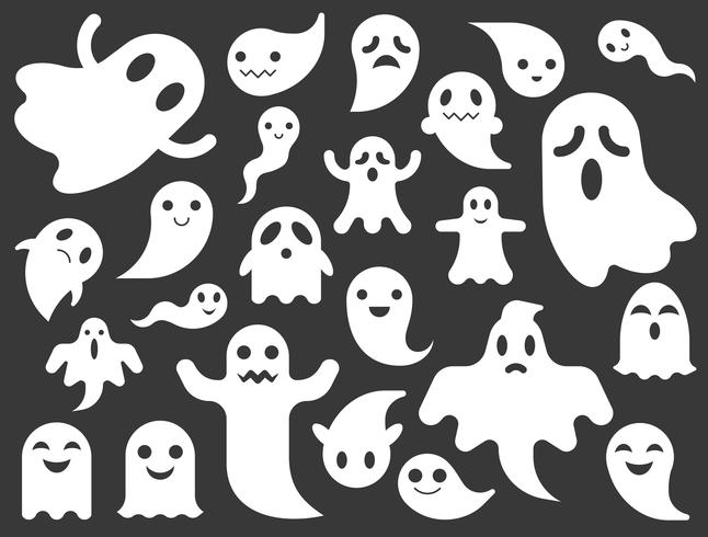 Geist oder Geist Vektor für Halloween, flaches Design