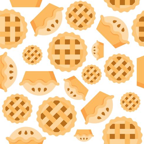 Pie Seamless mönster bakverk produkt platt design vektor