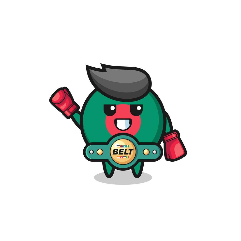 bangladesh flagga boxer maskot karaktär vektor