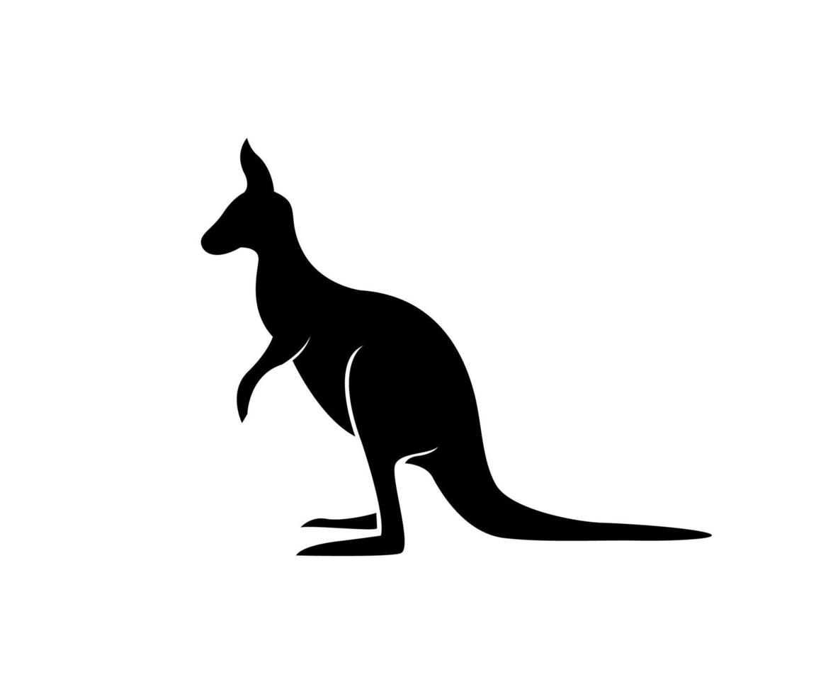 Känguru-Silhouette-Design, Känguru vektor