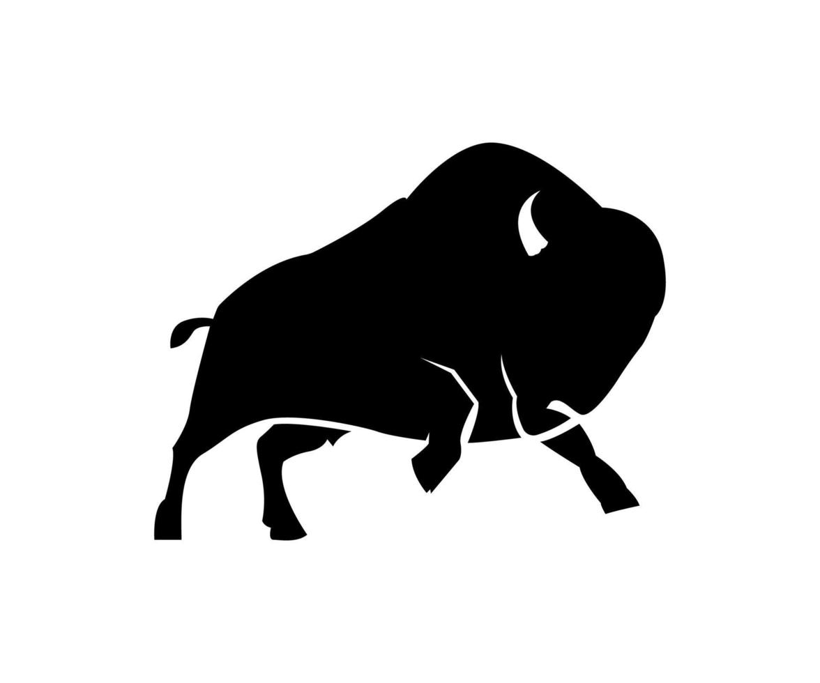 Silhouette des Bisons, Illustration des Bisons vektor