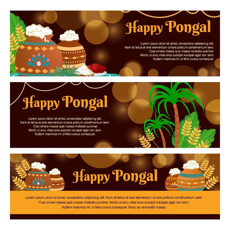 Pongal Festivalbanner vektor