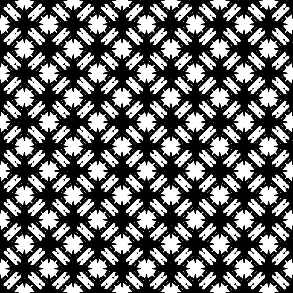 Schwarz-Weiß-Oberflächenmuster Textur. bw dekoratives Grafikdesign. Mosaik Ornamente. Mustervorlage. vektor