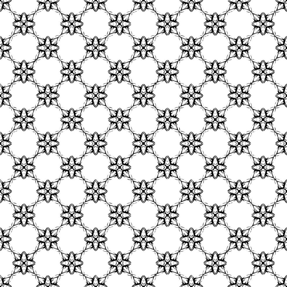 Schwarz-Weiß-Oberflächenmuster Textur. bw dekoratives Grafikdesign. Mosaik Ornamente. Mustervorlage. vektor