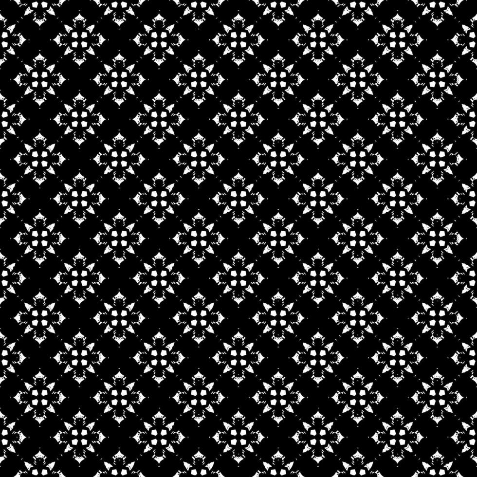 Schwarz-Weiß-Oberflächenmuster Textur. bw dekoratives Grafikdesign. Mosaik Ornamente. Mustervorlage. vektor