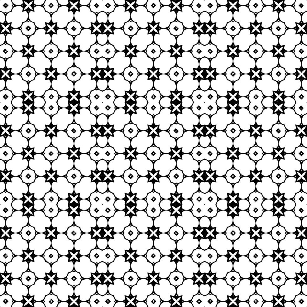 Schwarz-Weiß-Oberflächenmuster Textur. bw dekoratives Grafikdesign. Mosaik Ornamente. Mustervorlage. Vektor-Illustration. vektor