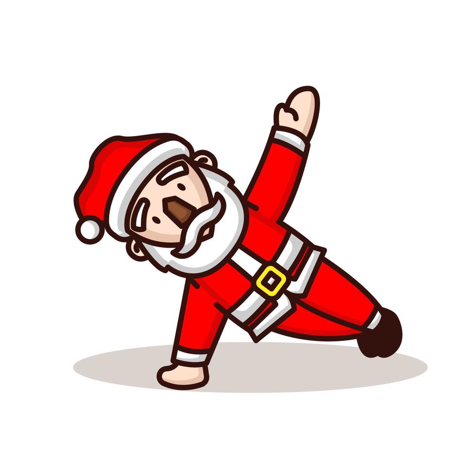 yoga santa maskot vektor